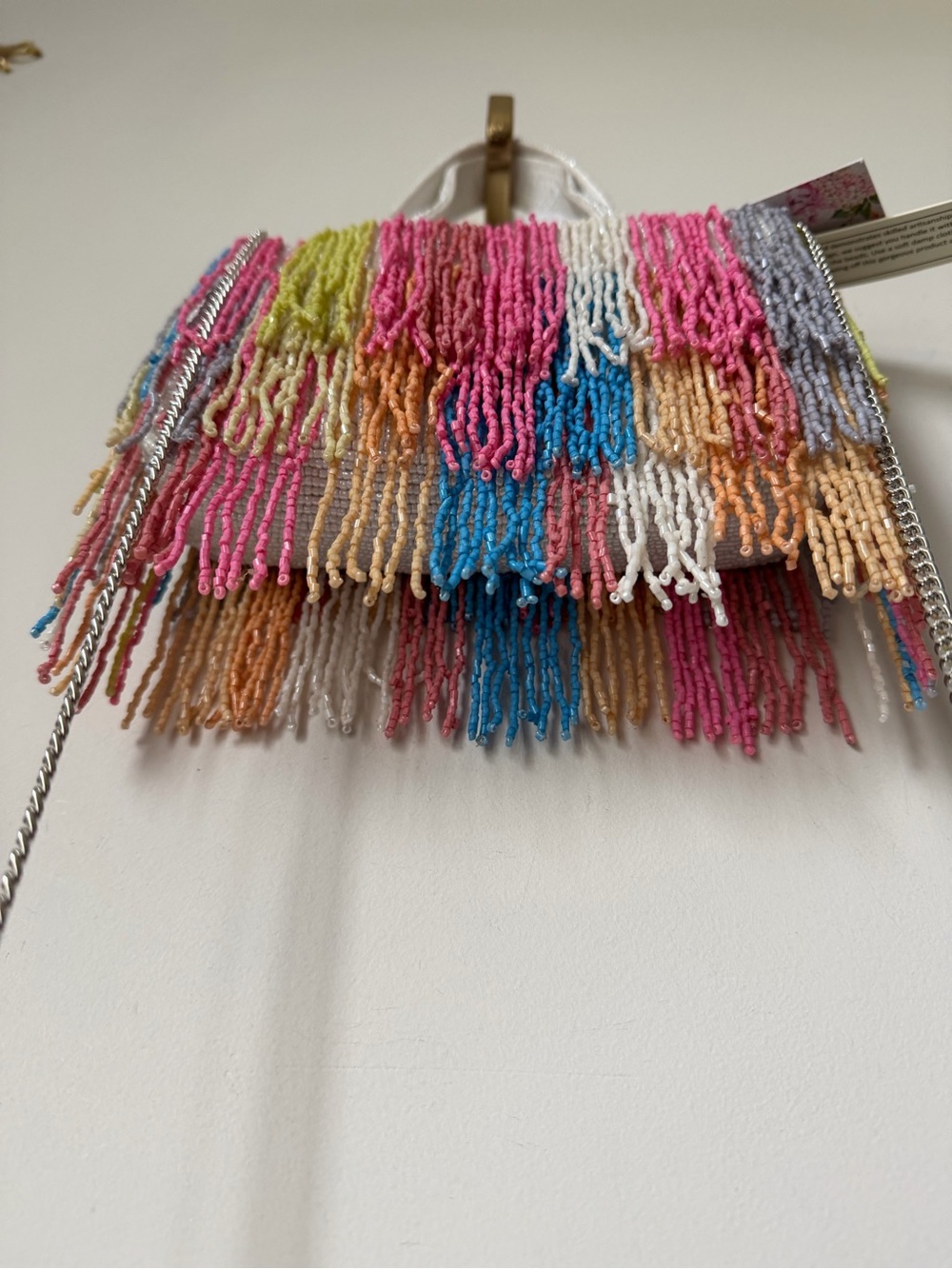 Viral beaded colorful Fringe Crossbody Bag - Picture 3 of 5